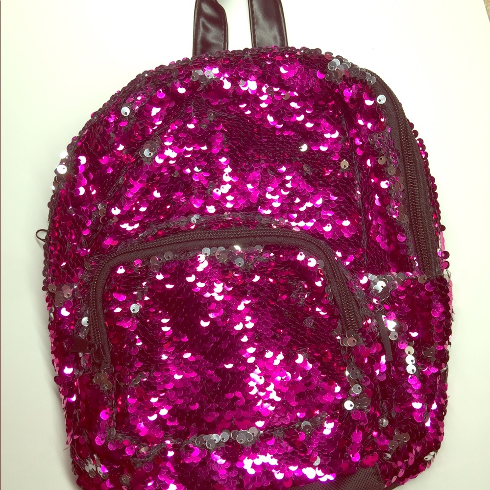 Pink Sequin Mini Backpack